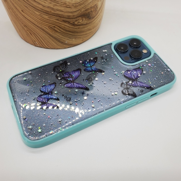 iPhone 12 Case iPhone 12 Pro Case iPhone 12 Pro Max Case Glitter Butterfly - Picture 8 of 9